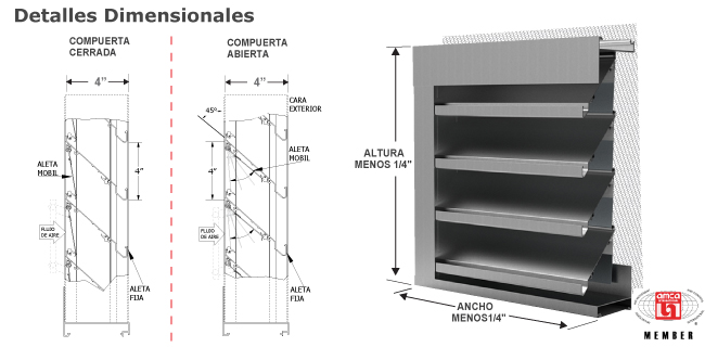 Louver Industrial Ajustable Hlcg445d Namm